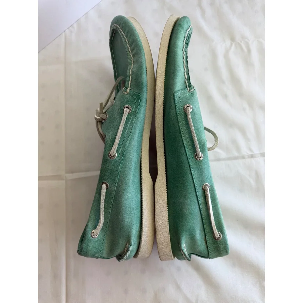 Sperry Top Sider Men's Green Leather Shoes Lace Up‎ Size 13